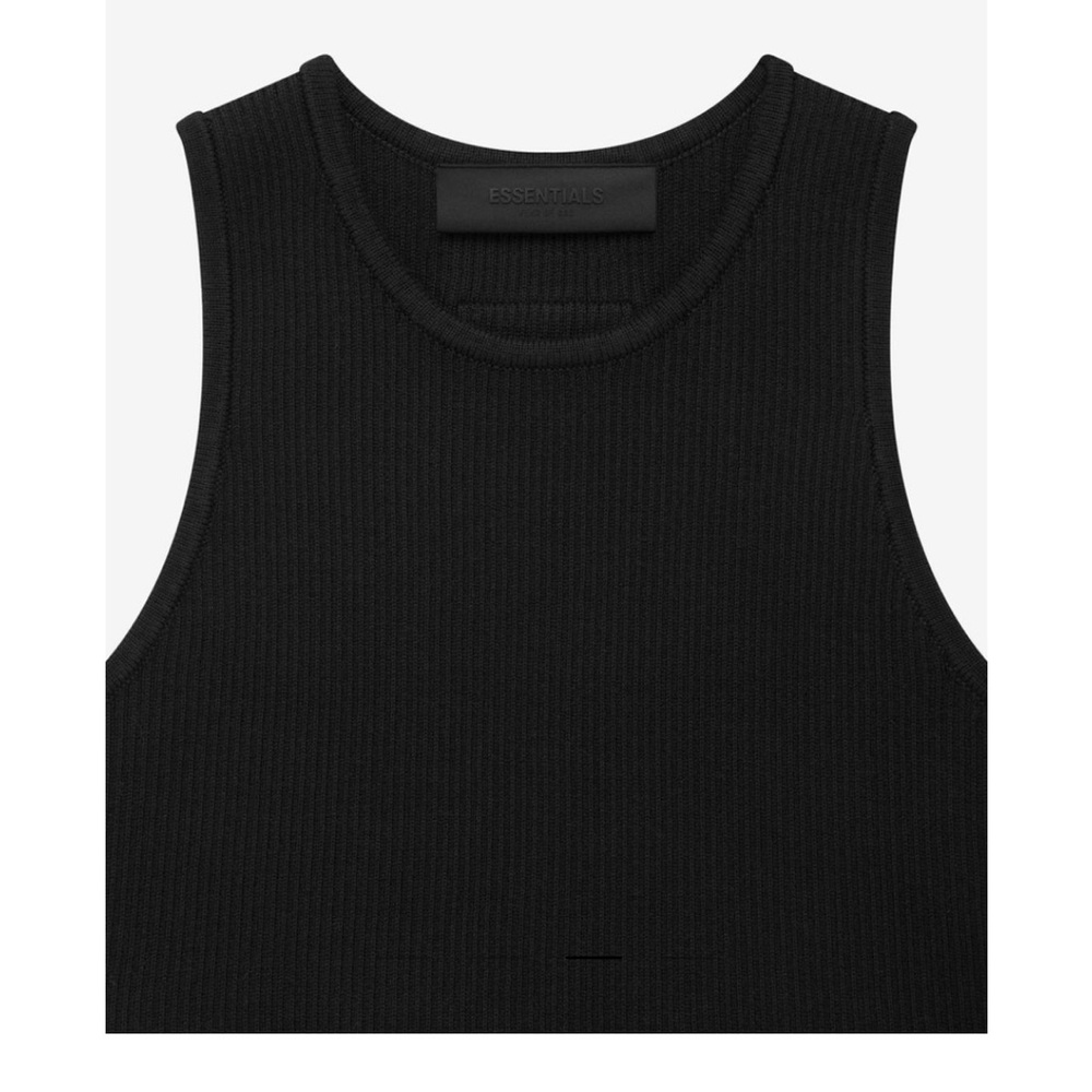 Women’s Fear of God Black Ribbed Crop Tank